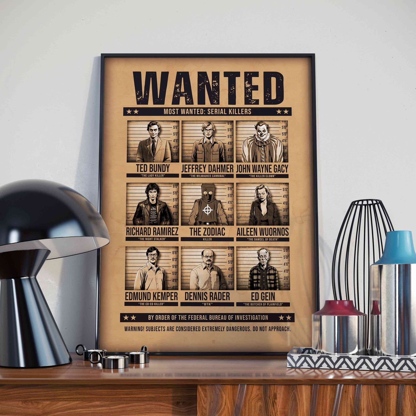 Infamous Serial Killers Wanted Poster