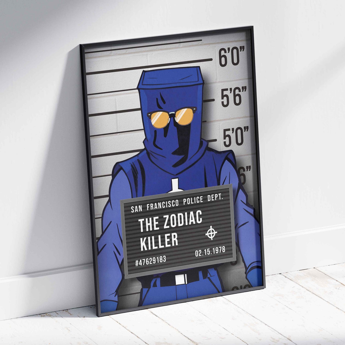 The Zodiac Killer Mugshot Poster