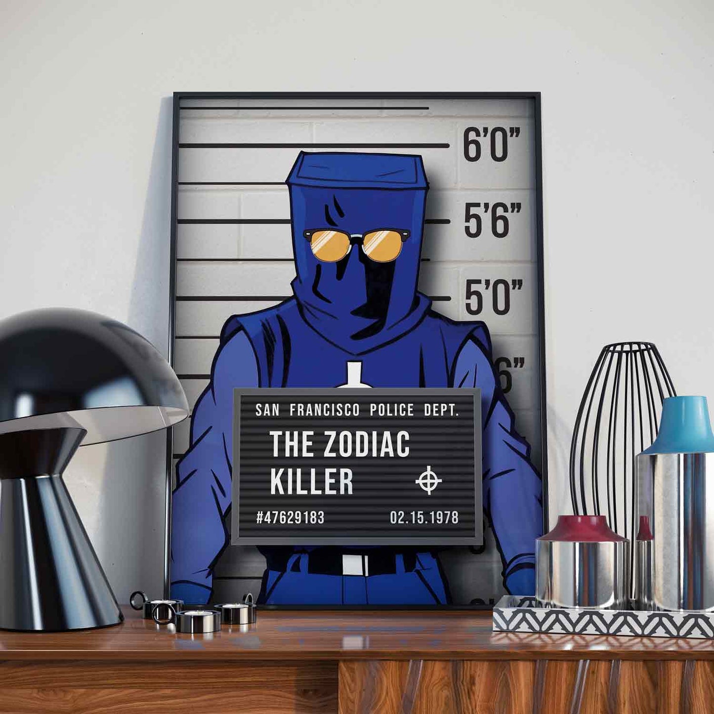 The Zodiac Killer Mugshot Poster