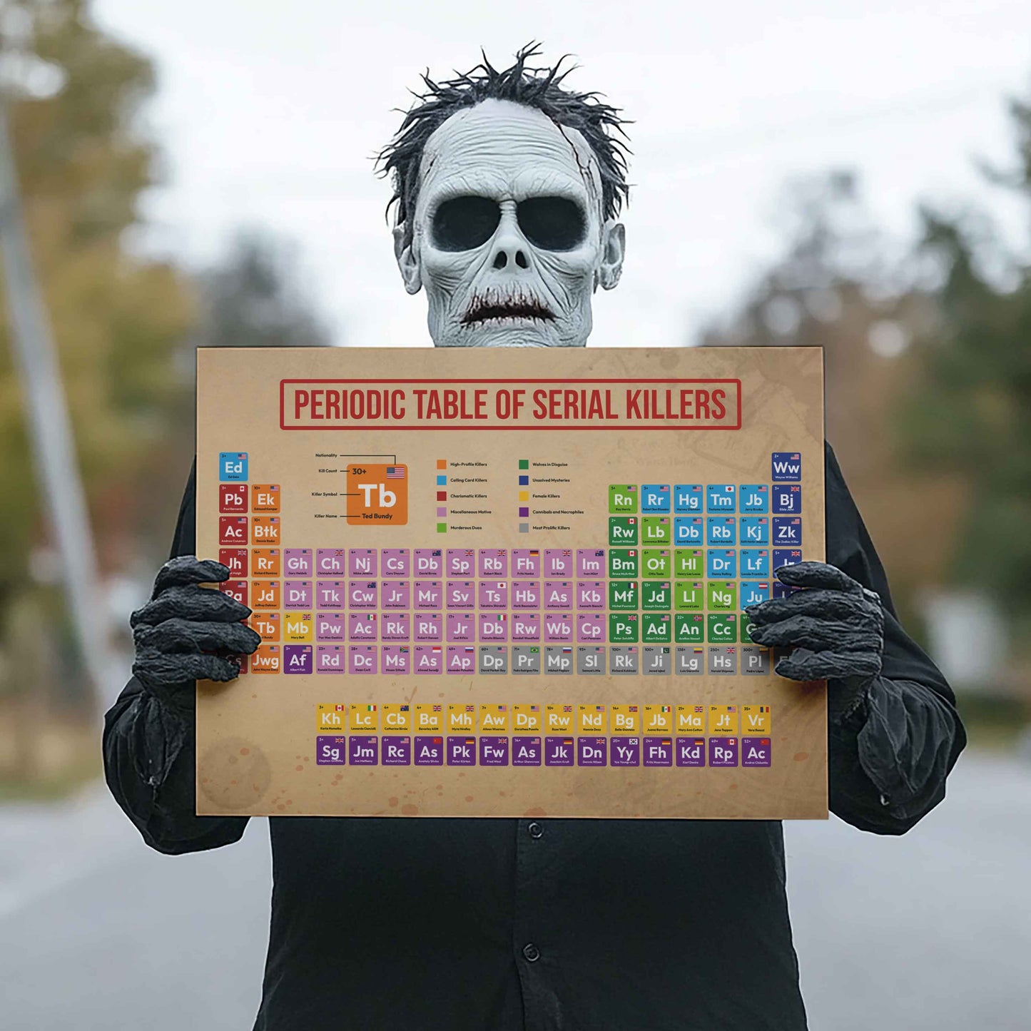 Periodic Table of Serial Killers Poster