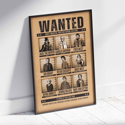 British Serial Killers Wanted Poster