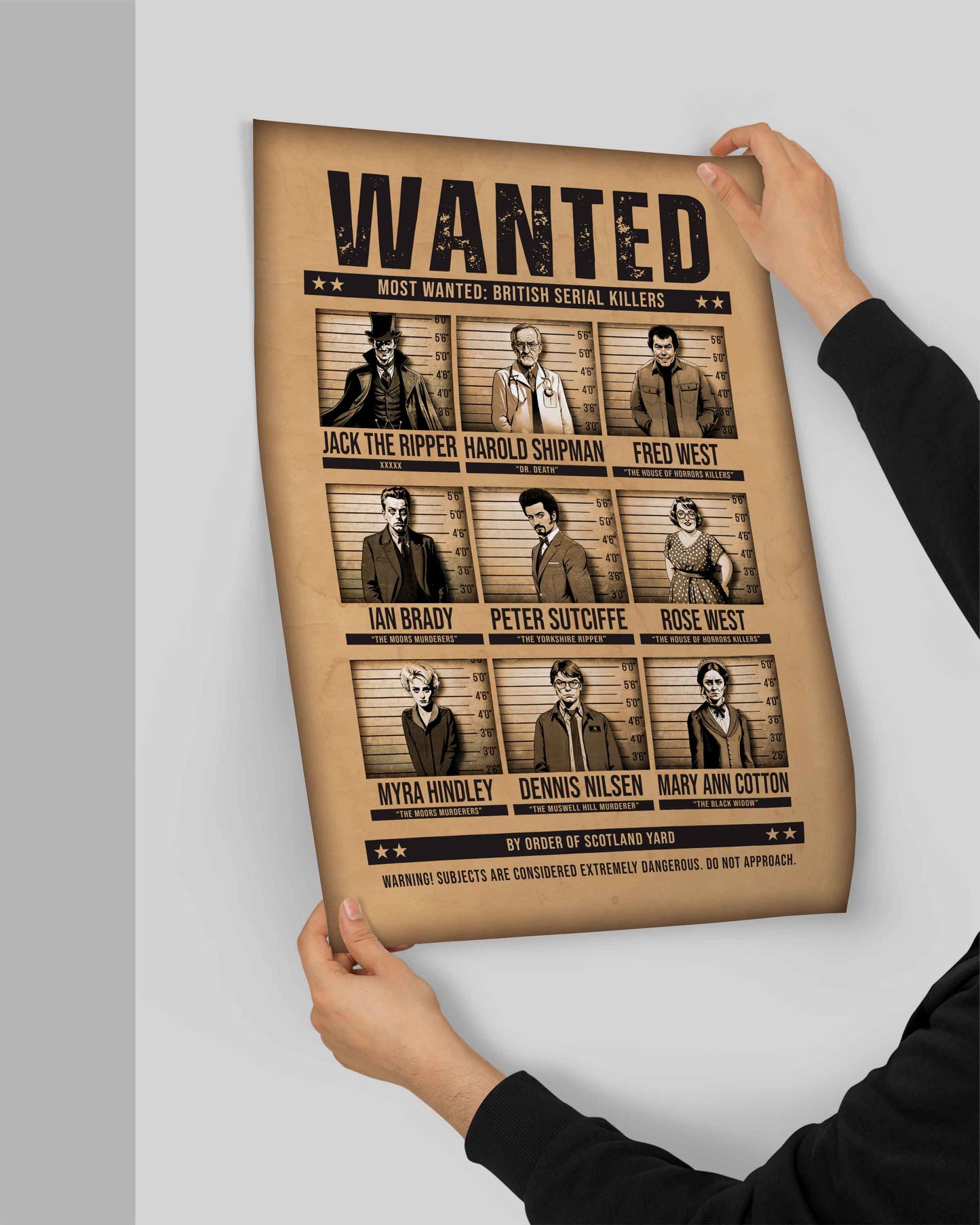 British Serial Killers Wanted Poster