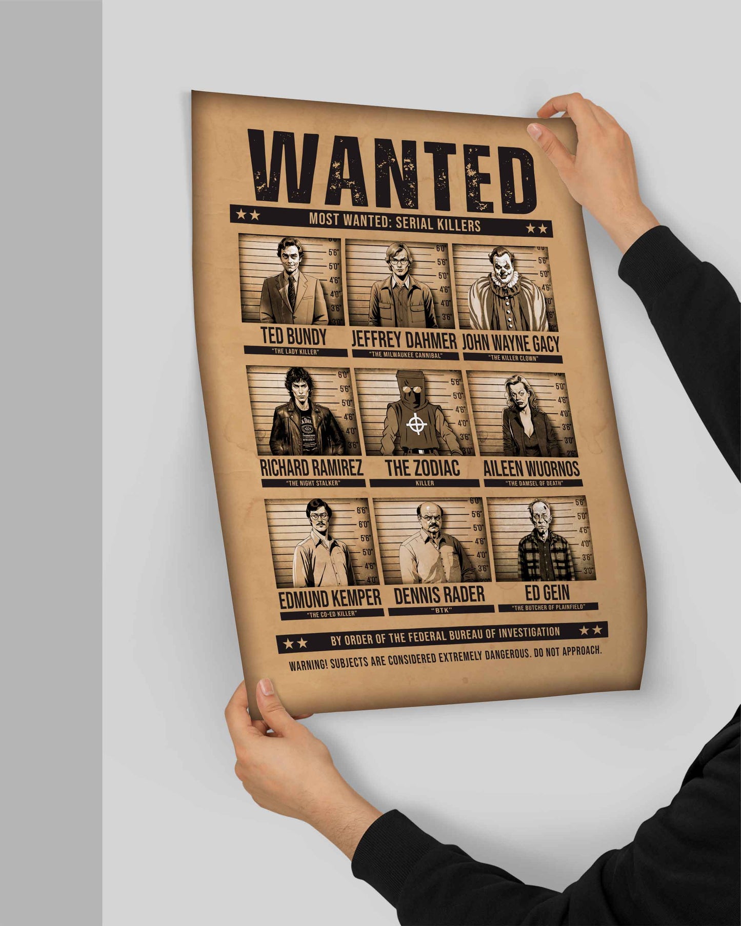 Infamous Serial Killers Wanted Poster